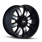 189-7956b Ion Black Machined Wheel Lifted Jeep Ford Lug 729419088699