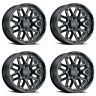 1895hsr-88180b25 Black Rhino Set Hollister Spoke Rims Lugs 195338022302