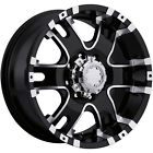 202-8987b Ultra Wheels Rims Black Offset Alloy Spoke Lifted Baron