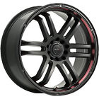 207b-6701842 Drifz Wheels Rims Black Offset Alloy Tuner