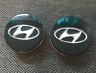 52960-3k210 Hyundai Pair Of Wheel Center Hub Caps Black Free Shipping