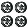 607-8965mb Ridler Set Matte Black Truck Wheels Rims Lugs 729419152000