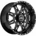 667b-010817019 Fite Bmf 20x10 8x170 Wheels Rims Black 19 Offset Alloy 8 Spokemilled