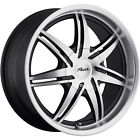 773mb-6718uh 42 Pacer Wheels Rims Machined Black Offset Mantis