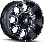 8103201061351397bm-19 Mayhem Inch Lug Black Milled Lifted Wheels Set Of Rims