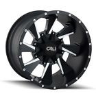 9106-2176m Cali Set Distorted Black Milled Rims 729419096441