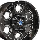 9507637 Revolver Wheels Fit Ford Trucks Black Machd Face Rims Set