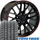 18x10.5-17x9.5 9508710 Oe Wheels Rims Tires Fit Corvette Camaro Black Toyo
