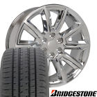00812165037575 9508824 Oe Wheels Fits Chevy Tahoe Chrome Bridgestone Tires
