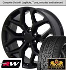 976sb-2295824-rwyukx Rw Replicas Gmc Sierra Snowflake Style Wheels Satin Black Rims