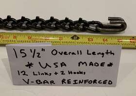 68-15.5-5 Acco Chain 2- 15 Inch 12 Links Usa V-bar Cross Chains 4- 2 Side 4-quick