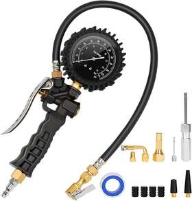 Astroai 690000730931 Tire Pressure Gauge Inflator 230 Psi Heavy Duty With 360 R