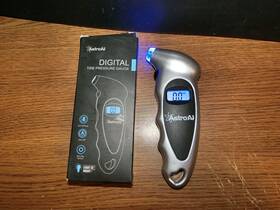 Asitirega-1 Astroai Digital Tire Pressure Gauge With 3 Coin Cells Chrome