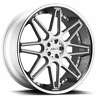 Azadaz047-2 Azad Staggered Wheels Brushed Face With Chrome Ss Lip Rims