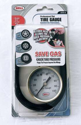 22-1-83121-8 Bell Automotive 83121-8 Dial Tire Gauge With Flexible Hose