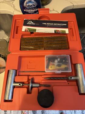 Boulder Tools 712038009312 Heavy Duty Tire Repair Kit - Flat Puncture Profe