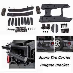 Rctcz20231024b1 Cherocar Black For 2018-2023 Jeep Wrangler Jl Spare Tire Carrier Tailgate Bracket Hin