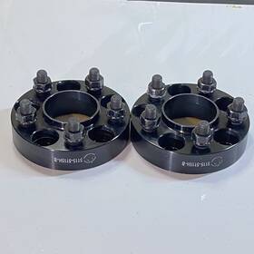 5115-5115h-b Coyote Billet Aluminum Black Wheel Adapter Pair 1 Bolt Strpped