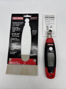 28-23013 Craftsman Digital Tire Gauge Programmable Reference Points Led Light