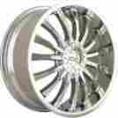 D50-2814c Hype Dip 20x8.5 5x4.25 5x108 5x4.5 5x114.3 Wheels Rims Chrome 40 Offset