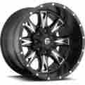 D51322401745 Throttle Fuel 22x14 8x170 Wheels Rims Black 76 Offset Alloy 8 Spokemilled Lifted