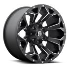 D54618908257 Fuel Assault Black Milled Wheel Chevy Gmc Dodge Ram Rim