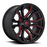 D71222001747 Fuel Rage Gloss Black Red Tinted Clear Wheel 194933076437