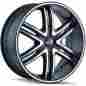 D98-24937mb Hack Dip 24x9.5 6x135 6x5.5 6x139.7 Wheels Rims Black Machined 30 Offset