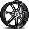 Diablodb007-3 Diablo Wheels Dna Black With Chrome Insert Rims