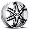 Diablodb031-2 Diablo Wheels Elite Chrome With Black Insert Rims