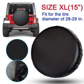 9070443 Elegant Choise 15 Inch Diy Trailer Spare Tire Tyre Wheel Cover Pure Black Heavy Duty Vinyl Material
