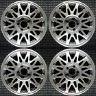 F8vz1007aa Lincoln Town Car Machined Charcoal Pockets Oem Wheel Set