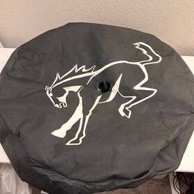 M2dj-47119-ac Ford Motor Co 2023 Bronco Horse Pony Logo Spare Tire Cover 32 Inch Black White