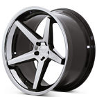 Fr014-5-22x105 Fr3 Ferrada Wheels Black Machined With Chrome Lip Rims Fs