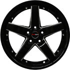 G401775lasermill40 Gwg Wheels Drift Inch Black Laser Mill Rims Fits Honda