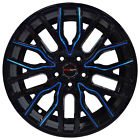 G43188bluemill40 Gwg Wheels Inch Black Blue Mill Flare Rims Fits Ford