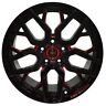 G441889redmill4035 Gwg Wheels Nigma Inch Staggered Black Red Mill Rims Fits