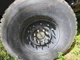 2530-01-493-5859 Goodyear Set 4 Humvee Hmmwv Wheel And Tire Assembly 37x12.50r16.5lt
