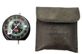 75137 Harley Davidson Tire Tread Depth Gauge With Brown Leather Pouch