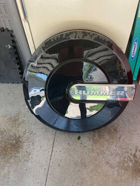 19158090 Hummer 06-09 H3 Rear Hard Shell Spare Tire Cover Black