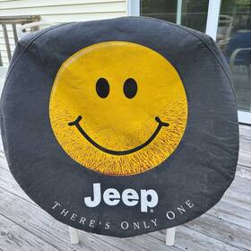 P215 Jeep P215/255 Wrangler Tire Cover Smiley Face With Beard Stubble P215/255. 28 Inch X28