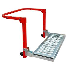 Hy0018-r Kairay Adjustable Portable Folding Tire Wheel Step Non-slip Max Capacity 350lbs Red