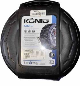 2004205080 Konig Cg-9 Tire Chains Size 90 Easy Install Automatic Tensioning Snow Chain