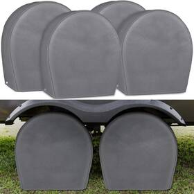 90201032 Leader Accessories 4 Pack Assessories 26.75 Inch - 29 Rv Tire Covers Gray Vinyl