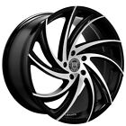 Lexanilx055-5 Lexani Staggered Wheels Twister Gloss Black Machined Rims Fs