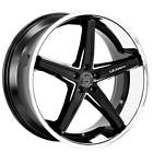 Lexanilx135-1 Lexani Wheels Fiorano Gloss Black Machined Accents Chrome Lip Rims