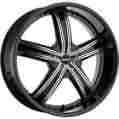 M103-2495655018b M103 Mkw 24x9.5 6x5.5 6x139.7 Wheels Rims Black Machined 18 Offset