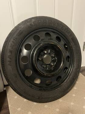 P125872 Maxxis Like New Universal Spare Tire. 5 Lug Fits Most Sedans