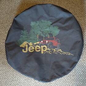 82208098 Mopar Oem Jeep Wrangler Mountains Woods Forest Overland Spare Tire Cover 2014