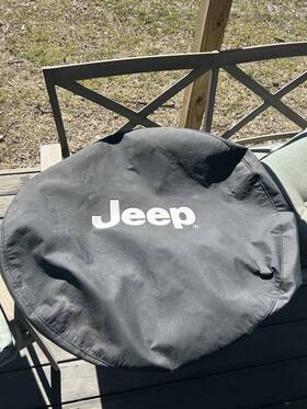 82209953ab Mopar 1997-2018 Jeep Wrangler Tire Cover White Logo Genuine Oem Brand New